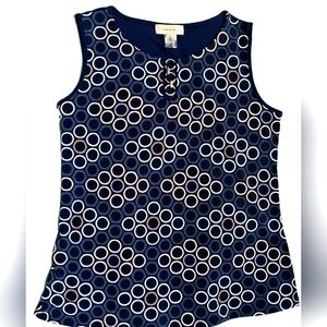 🟨 ☆ NWOT ☆ Diana Belle Chain Link Navy Blue Tank Size XL